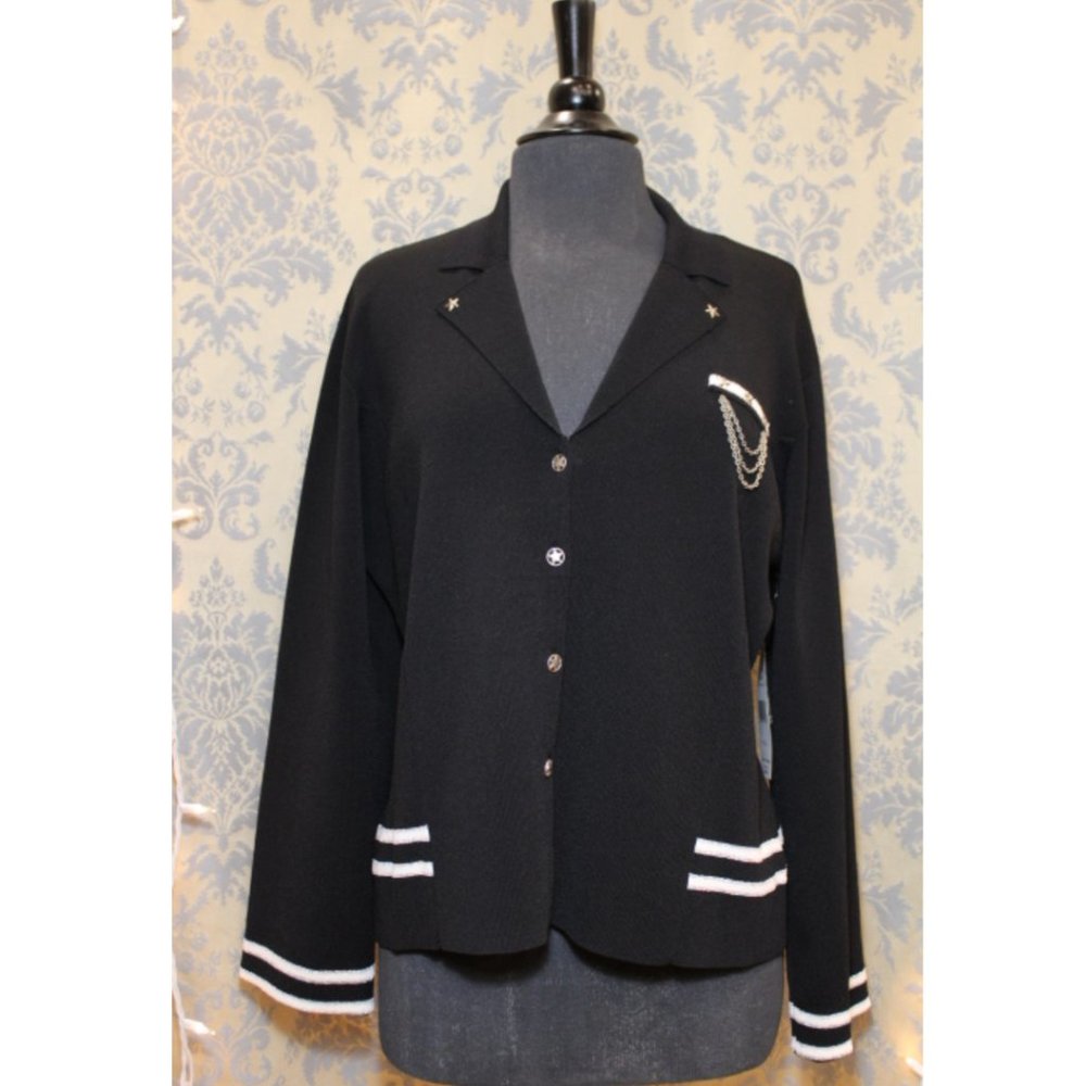 NWT '04 Military Chic Button Up Cardigan Sweater
